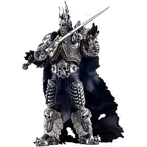 Mttdxnh World of Warcraft Action Figure Death Knight Movie Model Statue,PVC Desktop Decorations Model,Arthas Menethil Custom Package Art, Model/7 in