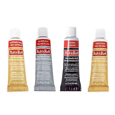 JewelrySupply Rub-N-Buff 4 Color Assortment (Silver Leaf, Antique Gold, Gold Leaf, Ebony)