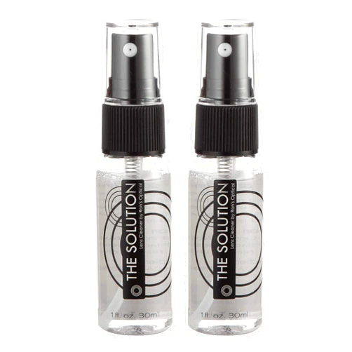 Ron's Optical The Solution Lens Cleaner Spray | Pack of 2-1oz Alcohol Free Eyeglass Lens Cleaning Spray for Glasses, Lens, Screens