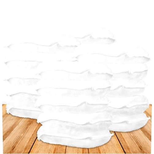 FMOACEN 20 Pcs Wood Stain Applicator Pads, Wood Lint and Snag Free Applicator Pads Reusable Fiber Staining Pad Square Thick Rags Cloth for Wood Stain and Oil Based Finishes, White