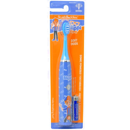 Brush Buddies Blippi Battery Powered Sonic Toothbrush for Kids, Children, Boys, Girls. (Blippi Electric Toothbrush)