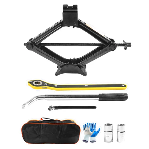 Bylikeho Car Jack Kit,Scissor Jack,Scissor Lift Jack for Car 2 Ton,Car Accessories Car Jack Tire Jack Tool Kit,Universal Car Emergency Kit with Lug Wrench,Portable Tire Changing Kit for Car Truck SUV