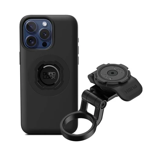Quad Lock Stem Cap Mount (Adjustable) Bike Kit with iPhone 15 Pro Max MAG Phone Case