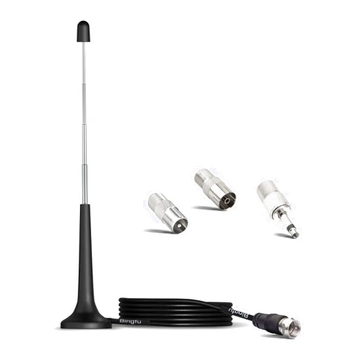 Bingfu Telescopic FM Antenna Magnetic Base FM Radio Antenna for Pioneer Onkyo Yamaha Marantz Sherwood Indoor FM Radio Bluetooth Home Stereo Receiver AV Audio Video Home Theater Receiver Tuner