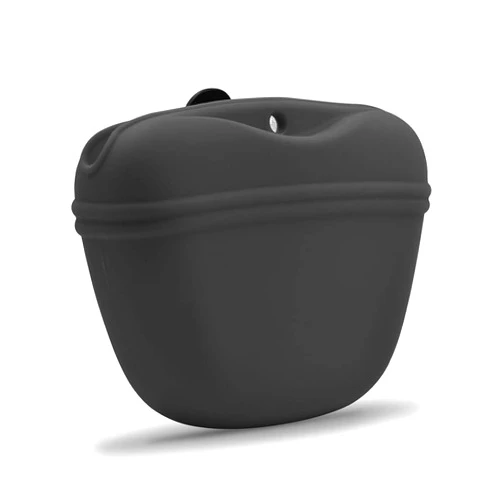 AUDWUD Silicone Dog Treat Pouch,Clip on Portable Training Container,Convenient Magnetic Buckle Closing and Waist Clip,No BPA