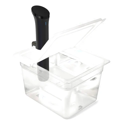 EVERIE Sous Vide Container 12 Quart EVC-12 with Collapsible Hinged Lid Compatible with Anova Nano or AN500-US00 or Anova Pro 3.0, Also Fits Instant Pot