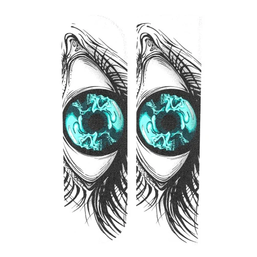 DIGTIA Eye Skull Skateboard Grip Tape 44x10 Inches 1 Sheet, Halloween Gifts Bubble Free Waterproof Scooter Sand Paper Gifts