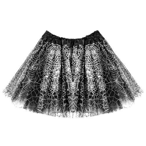 YLTPAJK Spider Webs Skirt, Silver Sparkle Ballerina Tutu Costume for Kids
