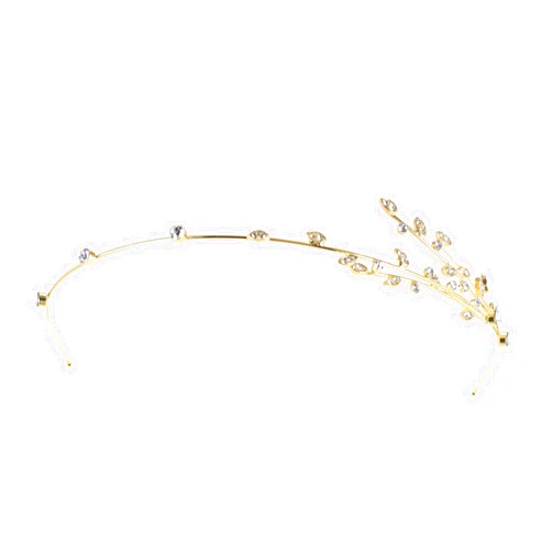 VINTORKY Headband Wicker Hair Girl Hair Accessory Hair Band Rhinestone Hair Hoop Girl Hair Accessories for Wedding Bride Headpiece Decorations Rhinestones Golden