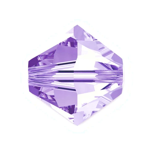 Adabele 50pcs Adabele Austrian 8mm Faceted Loose Bicone Crystal Beads Light Violet Compatible with Swarovski Crystals 5301/5328 SSB804