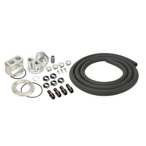 Derale 15748 Engine Oil Filter Relocation Kit , Silver