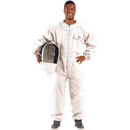 Bees & Co U74 Natural Cotton Beekeeper Suit with Fencing Veil