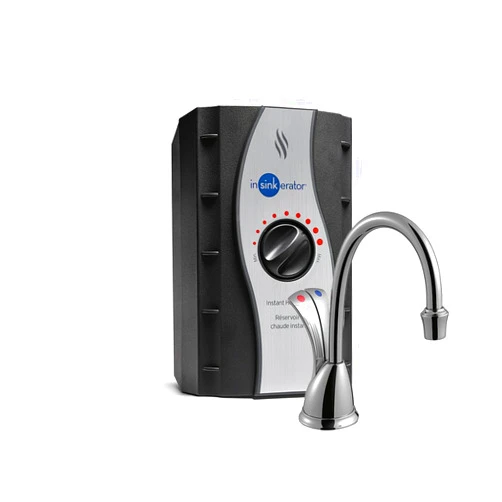 InSinkErator Wave Instant Hot and Cold Water Dispenser System - Faucet & Tank, Chrome, HC-Wave-C