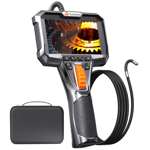 FOXWELL Y400 2-Way Articulating Borescope Camera with Light, 0.24