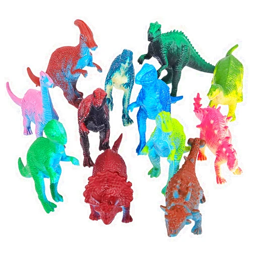 Rhode Island Novelty 3 Inch Mini Dinosaurs, One Dozen Assorted