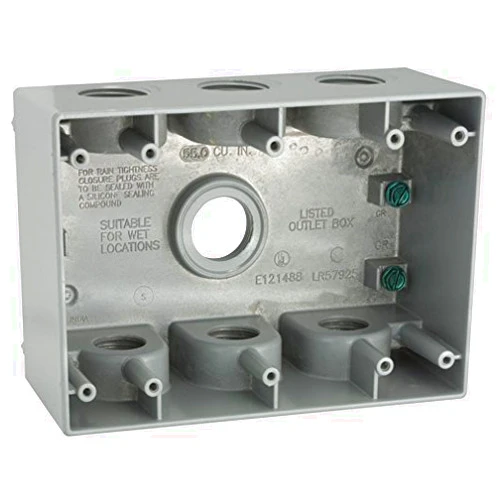 BELL Hubbell-Raco 5390-0 Waterproof Box, 3 Gang, 7-3/4