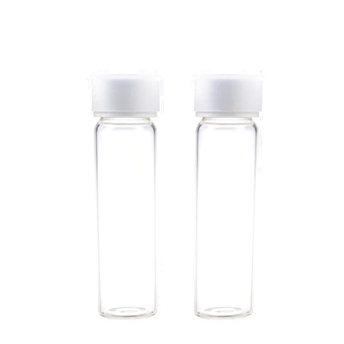 PEKYBIO EPA TOC Clear Vials 40 ml 27.5x95 mm Clear Borosilicate Glass with 24-414 Open Top Cap, PTFE/Silicone Liner, Ultra-Clean