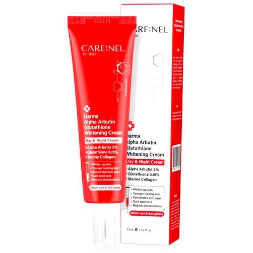 CARE:NEL Whitening Cream for face Korea Derma Alpha Arbutin Glutathione 1.52fl.oz/45ml