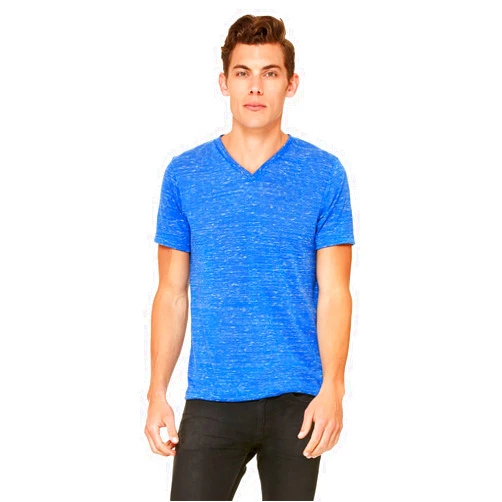Bella Canvas Bella + Canvas Unisex Jersey Short-Sleeve V-Neck T-Shirt S TRUE ROYAL MRBLE