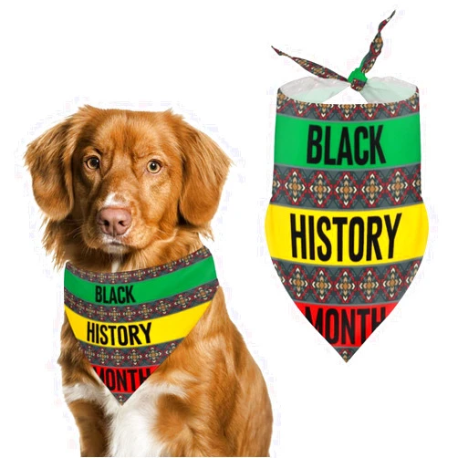 SDQFVG I Am Black History Month Dog Scarf Pet Bandanas Adjustable Triangle Bibs Kerchief for Dogs