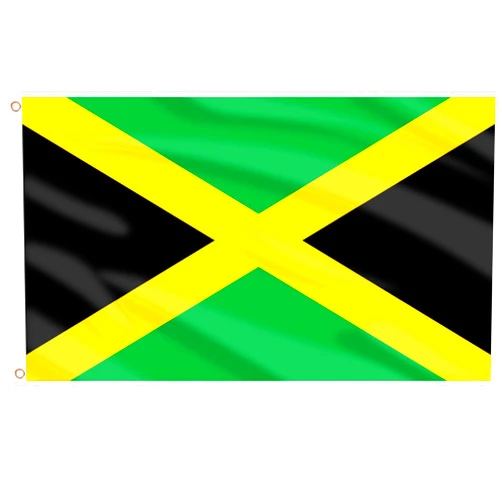 AhfuLife 2 Pcs Jamaica Flag Jamaican Flag 3x5 Ft, Large Jamaica National Flags for Outside - Double Side with Brass Eyelets for Jamaican Party Decorations, Bar Garden Street Decoration Indoor Outdoor