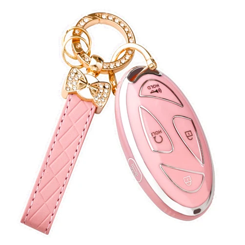 TECARATE for Hyundai Key Fob Cover - 5 Button Soft TPU Key Case Protector Fit for Hyundai Ioniq 6 Grandeur GN7, KONA, Elanrtra, Santa Fe, Sonata, Tucson Smart Remote Key (5 Button)