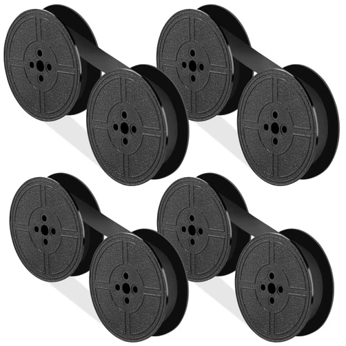 KINYFY 4 Pairs Universal Typewriter Ribbon Twin Spool Typewriter Ink Ribbon, Twin Spool Replacement Pack for Most Typewriter (Black)