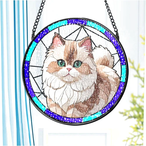 Glorine Cat Memorial Gifts for Loss of Cat Cat Suncatcher Personalized Dog Suncatcher Gifts Cat Decorations, Dog Memorial Ornament Loss of Pet Sympathy Gifts, Loss of Dog Sympathy Gift (A)