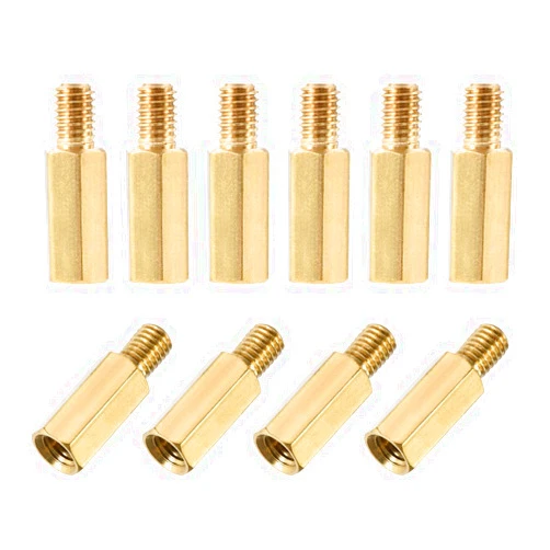 uxcell M5x15mm+7mm Male-Female Brass Hex PCB Motherboard Spacer Standoff for FPV Drone Quadcopter, Computer & Circuit Board 10pcs