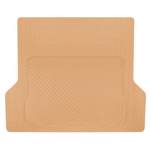 BDK Heavy Duty Cargo Liner Floor Mat-All Weather Trunk Protection, Trimmable to Fit & Durable HD Rubber Protection for Car SUV Sedan Auto, Beige (MT785BGAMw1)
