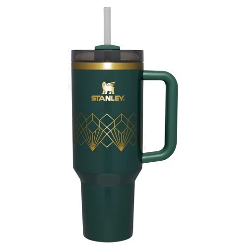 Stanley Quencher H2.O FlowStateTM 40 oz Stainless Steel Tumbler in Forrest Gloss Deco