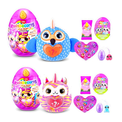 Rainbocorns Wild Heart Surprise 2 Pack by ZURU – Collectible Plush Toy with Surprises, Mystery Egg for Girls & Boys Ages 3+