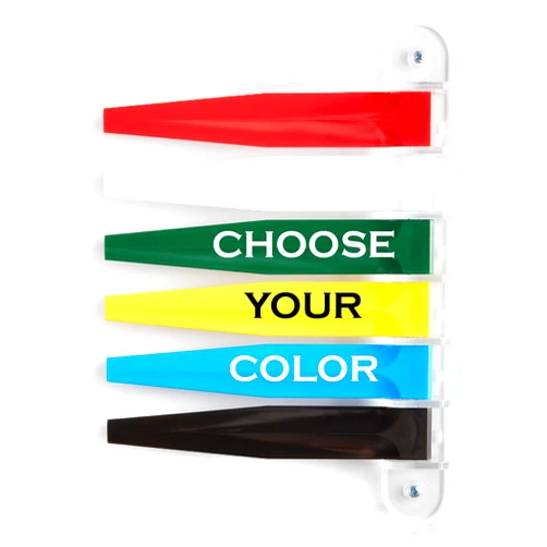 Kull Industries Exam Room Flags, Medical Door Flags for Doctors Offices, Hospitals and Clinics, Customize you Colors, 6 Flag System, 7 inch Long
