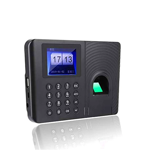 Sanpyl Biometric Fingerprint Attendance Machine Time Attendance Clock Employee Checking in Recorder Password/Fingerprint Access Control (US Plug)