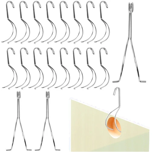 Huaerle 20 Pack Cabinet Door Painting Hangers 5.51 x 2.36 x 1.57in Painting Hanging Hooks No-Drill Cabinet Door Brackets Drying Rack Painter Tools for DIY Wood Art Working Tools Accessories