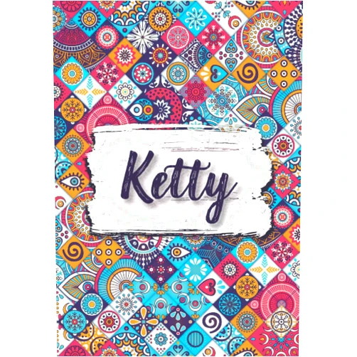 Giovanni Pegi iTT Publishing Ketty: Taccuino A5 | Nome personalizzato Ketty | Regalo di compleanno per moglie mamma sorella figlia ... | Design: fiori etnici | 120 pagine a righe, ... formato A5 (14.8 x 21 cm) (Italian Edition)