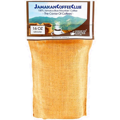 JamaicanCoffeeClub - Jamaican Blue Mountain Coffee Beans, 100% Jamaican Blue Mountain Roasted Coffee - Fresh Jamaican Coffee Bean - Rich Flavor Ground Roast Coffee Beans -16 Ounce (Pack of 1)