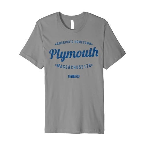 Vintage Plymouth Massachusetts Souvenirs by BAS Plymouth Massachusetts Retro Vintage Souvenir MA Plymouth Premium T-Shirt