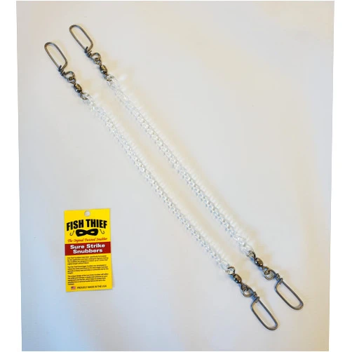 Generic Fish Thief Heavy Duty Downrigger Snubber Twin Pack, Clear