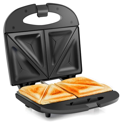 Elite Gourmet ESM2207 Maxi-Matic Sandwich Panini Maker Grilled Cheese Machine Tuna Melt Omelets Non-Stick Surface, 2 Slice, Black