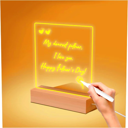 MEGUO Gifts for Women Men Girls-Personalized DIY Night Light Lamp/Message Board with Erasable Pen,Room/Home/Office Décor,Best Gift for Mother's Day/Father'sday/Birthday/Wedding/Anniversary
