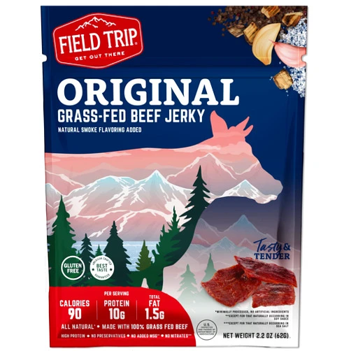 Field Trip Beef Jerky | Gluten Free Jerky, Low Carb, Healthy High Protein Snacks With No Nitrates, Made With All Natural Ingredients | Original | 2.2oz