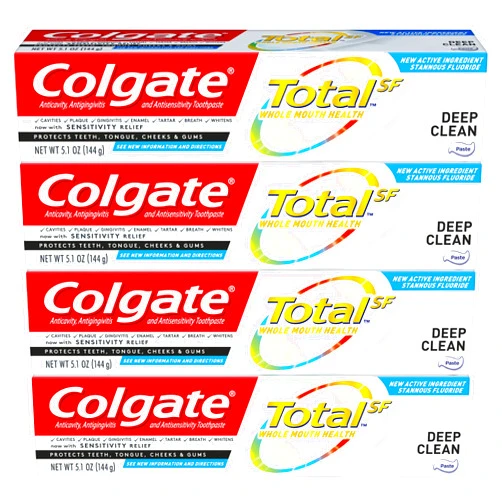 Colgate Total Toothpaste, Deep Clean - 5.1 Ounce (Pack of 4)