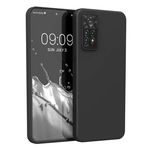kwmobile Case Compatible with Xiaomi Redmi Note 11 Pro / 11 Pro (5G) / 12 Pro (4G) Case - Soft Slim Protective TPU Silicone Cover - Black Matte