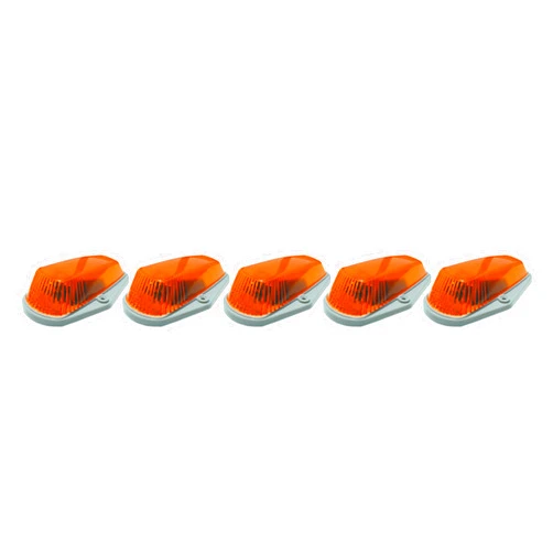 Pacer Performance 20-225 Hi-Five Amber Ford Style Cab Roof Light Kit, (Pack of 5)