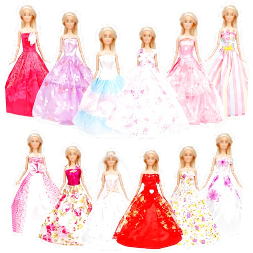 SOTOGO 12 Pieces Doll Clothes for 11.5 Inch Girl Dolls Fashion Handmade Doll Dresses Wedding Dresses Evening Dresses Party Gowns Outfit
