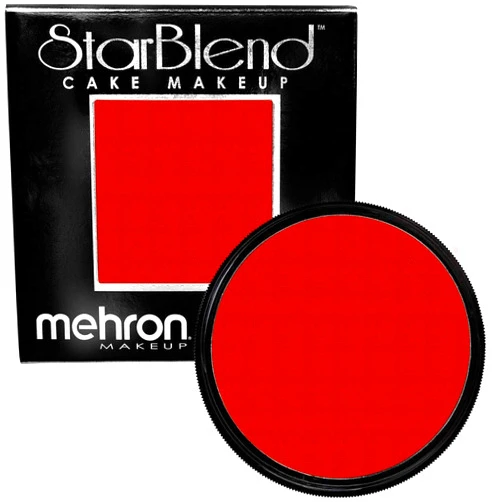 Mehron Makeup StarBlend Cake Makeup | Wet/Dry Pressed Powder Face Makeup | Powder Foundation | Red Face Paint & Body Paint 2 oz (56g)