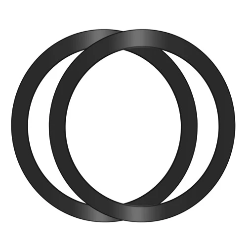 TACOMEGE 2Pcs Metal Ring Sticker for Pop Socket Magnetic Grip, Magnetic Adapter Adhesive for iPhone, Magsafe Wireless Charger (Black)