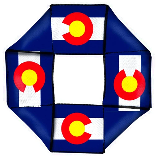Buckle-Down Dog Toy Octagon Flyer Colorado Flag Centered 8