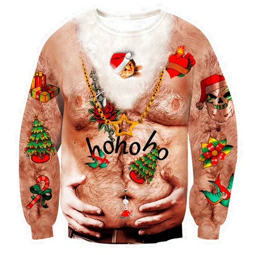 RAISEVERN Christmas Sweatshirt for Men Women Funny Pullover Xmas Top